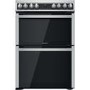 Hotpoint 60cm Double Fan Oven Electric Cooker - Stainless Steel