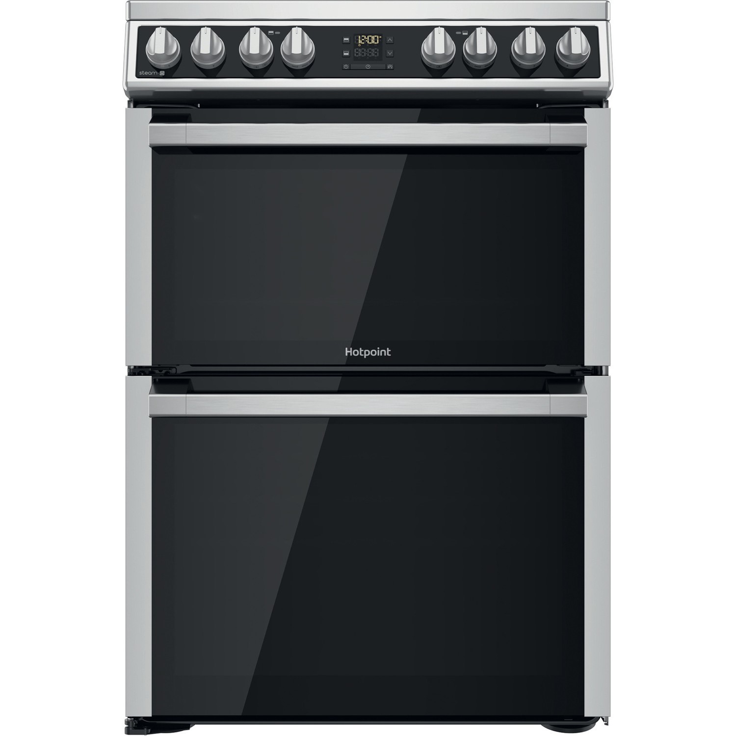 Hotpoint 60cm Double Oven Electric Cooker - Stainless Steel