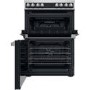 Hotpoint 60cm Double Fan Oven Electric Cooker - Stainless Steel
