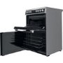 Hotpoint 60cm Double Fan Oven Electric Cooker - Stainless Steel