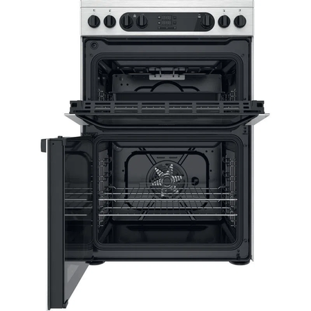 Hotpoint Electric Double Cooker - Stainless Steel