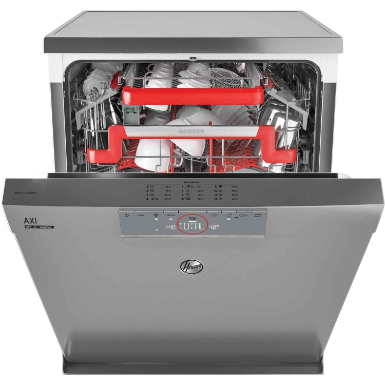 Refurbished Hoover HDPN1S643PX-80 16 Place Freestanding Dishwasher Stainless Steel