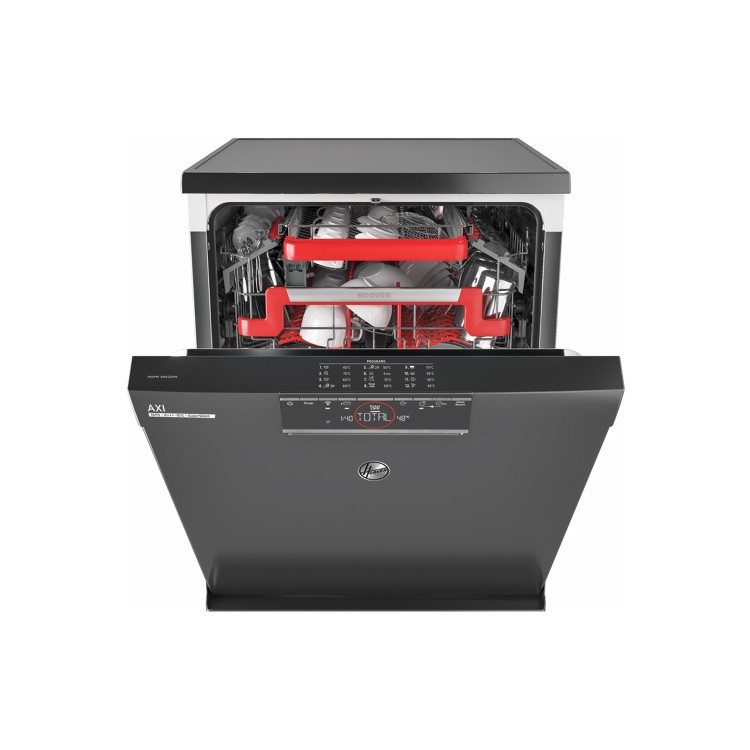 GRADE A2 - Hoover HDPN4S622PA 16 Place Freestanding Dishwasher With Wi-Fi-control - Graphite