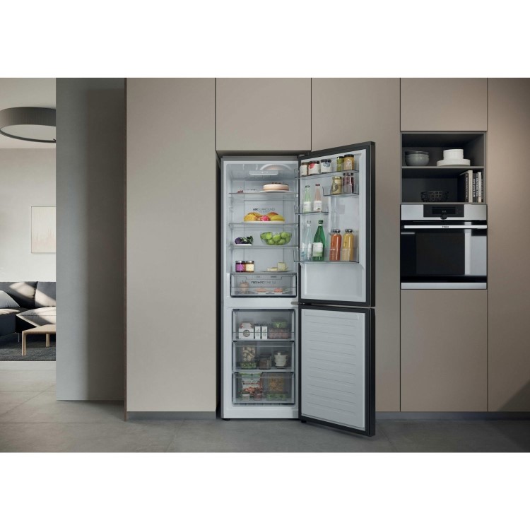 Haier Series 3 355 Litre 60/40 Freestanding Fridge Freezer - Stainless Steel