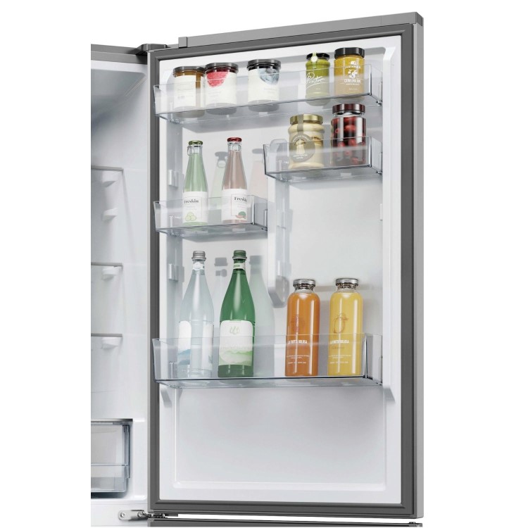 Haier Series 3 355 Litre 60/40 Freestanding Fridge Freezer - Stainless Steel