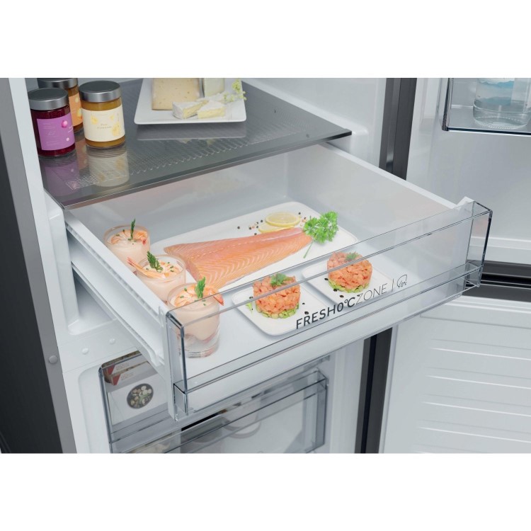 Haier Series 3 355 Litre 60/40 Freestanding Fridge Freezer - Stainless Steel