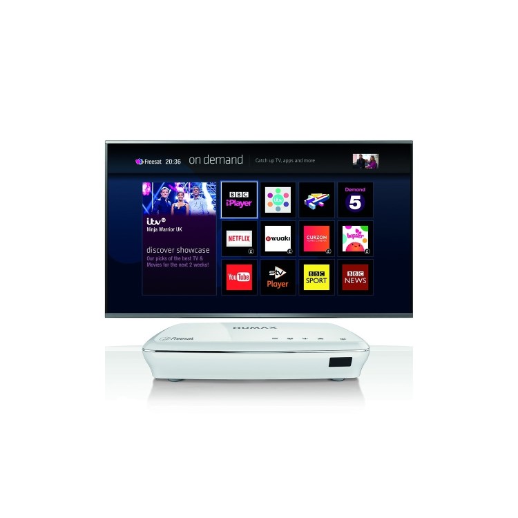 GRADE A1 - Humax HDR-1100S White 1TB Smart Freesat HD TV Recorder with Built-in Wi-Fi