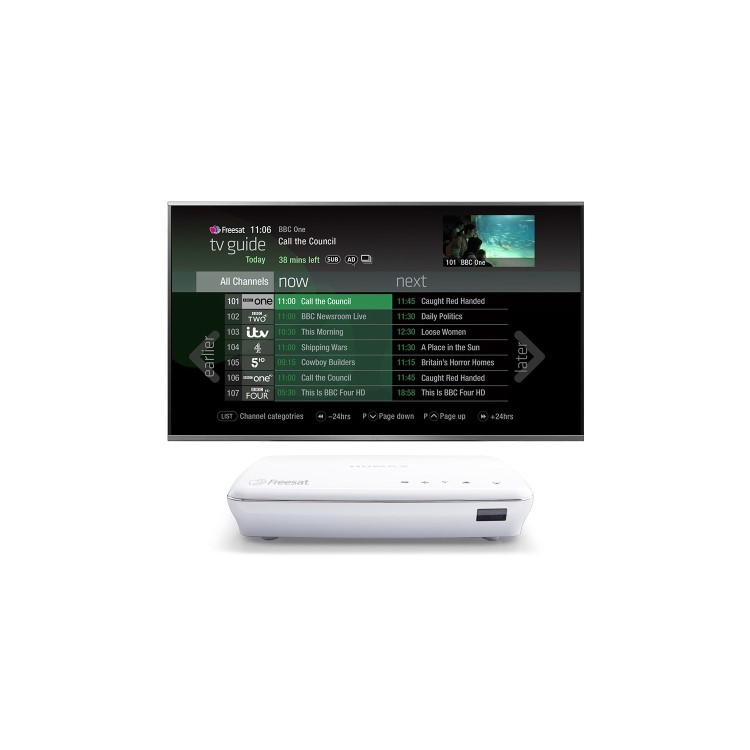 GRADE A1 - Humax HDR-1100S White 1TB Smart Freesat HD TV Recorder with Built-in Wi-Fi