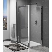 Claritas 6mm Glass Hinged Shower Door - 900 x 1850mm Claritas 6mm Glass Hinged Shower Door - 900 x 1850mm