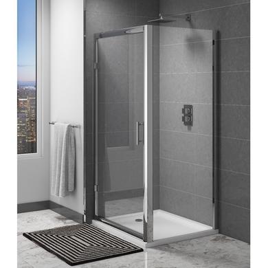 Claritas 6mm Glass Hinged Shower Door - 900 x 1850mm