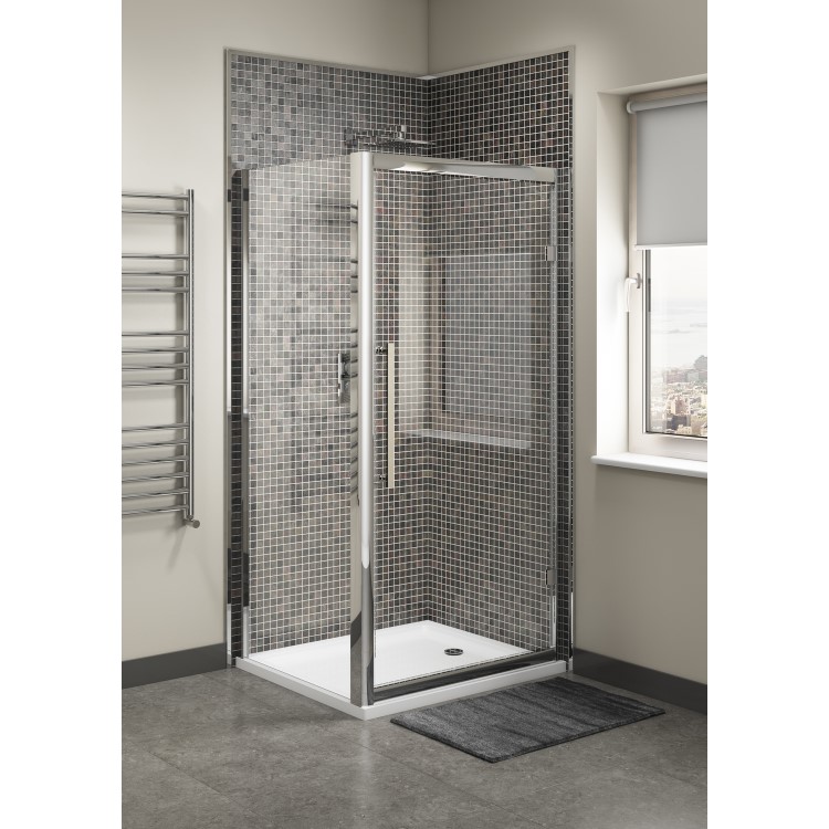Claritas 8mm Glass Hinged Shower Door - 760 x 1950mm