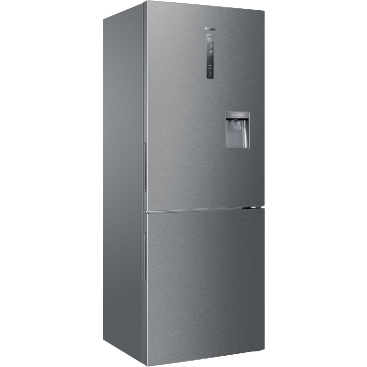 Haier 450 Litre 70/30 Freestanding Fridge Freezer - Stainless steel