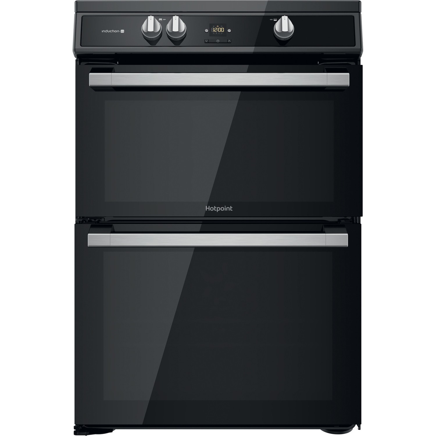 Hotpoint Black Hdt67i9hm2c 60Cm Double Oven Electric Induction Cooker Size 60