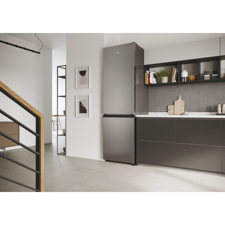 Haier 2D 60 Series 1 377 Litre 70/30 Freestanding Fridge Freezer - Silver