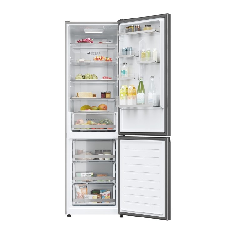 Haier 2D 60 Series 1 377 Litre 70/30 Freestanding Fridge Freezer - Silver