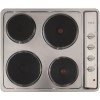 CDA HE6050SS 58cm Side Rotary Control Four Zone Solid Plate Hob Stainless Steel
