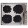 GRADE A1 - CDA HE6051SS Electric Hob 60cm 4 Plate Side Manual Control Stainless Steel
