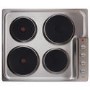 CDA HE6051SS Electric Hob 60cm 4 Plate Side Manual Control Stainless Steel