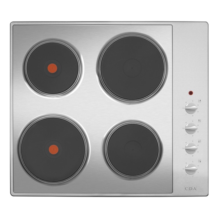 CDA 60cm 4 Zone Sealed Plate Hob - Stainless Steel