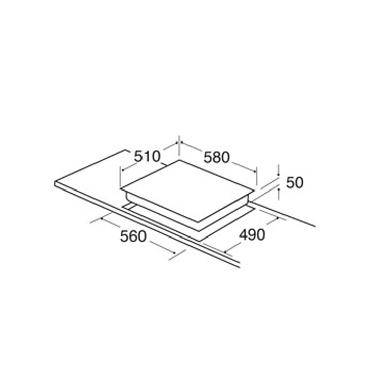 CDA 60cm 4 Zone Sealed Plate Hob - Stainless Steel