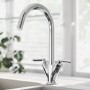Single Bowl Undermount Stainless Steel Kitchen Sink with Chrome Kitchen Mixer Tap