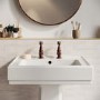 Brushed Bronze Basin Pillar Tap - Helston