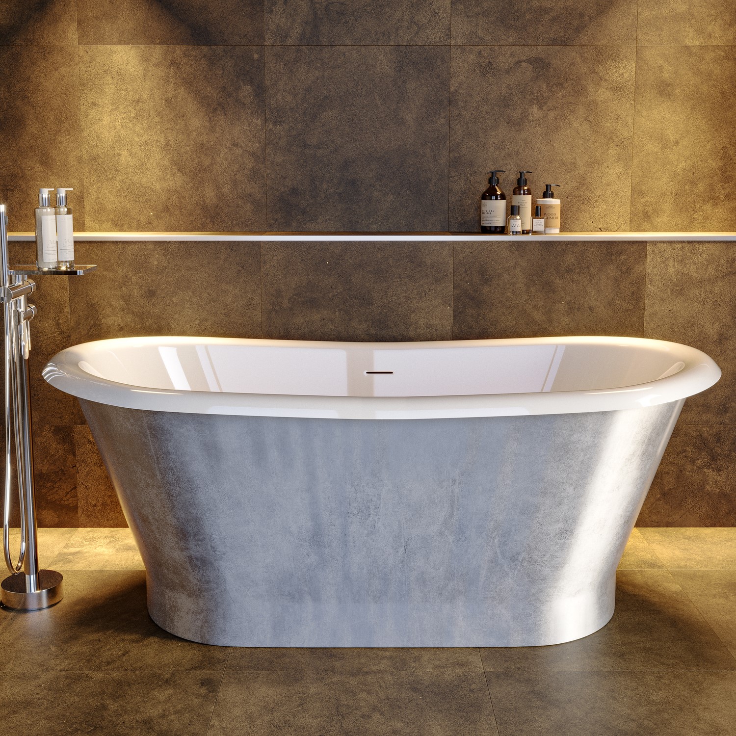 Effect Freestanding Double Ended Bath 1690 x 800mm
