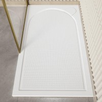 1000x800mm Anti-Slip Rectangular Shower Tray 30mm Low-Profile - Polymarble - Hendra