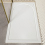 1200x800mm Rectangular Shower Tray – Slimline 30mm – Solid Polymarble– Anti-Slip – White – Hendra