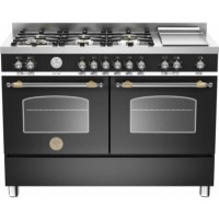 Bertazzoni HER120-6G-MFE-D-NET Heritage 120cm Dual Fuel Range Cooker With 6 Burners And 2 Ovens Matt