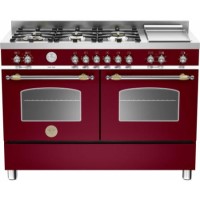 Bertazzoni HER120-6G-MFE-D-VIT Heritage 120cm Dual Fuel Range Cooker With 6 Burners And 2 Ovens Matt