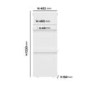 White Vertical Panel Radiator with Towel Bars 1220 x 452mm - Hesperia