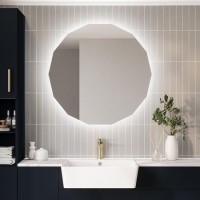 Hexagon Backlit Heated Bathroom Mirror with Lights 800mm – Hexa Hexagon Backlit Heated Bathroom Mirror with Lights 800mm – Hexa