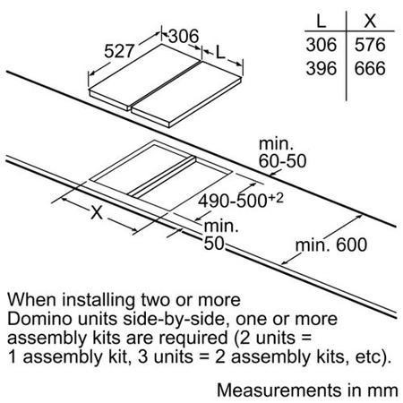 Barra Di Collegamento Per Piano Cottura Bosch - HEZ394301, Invisibile Dopo Installazione