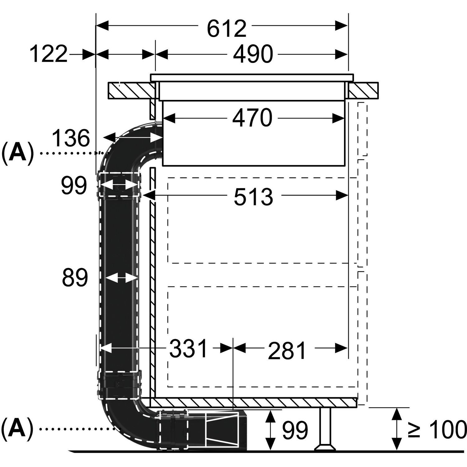 Bosch Recirculation Kit For Venting Hobs In 70+cm Depth Worktops HEZ9VDKR0 Appliances Direct