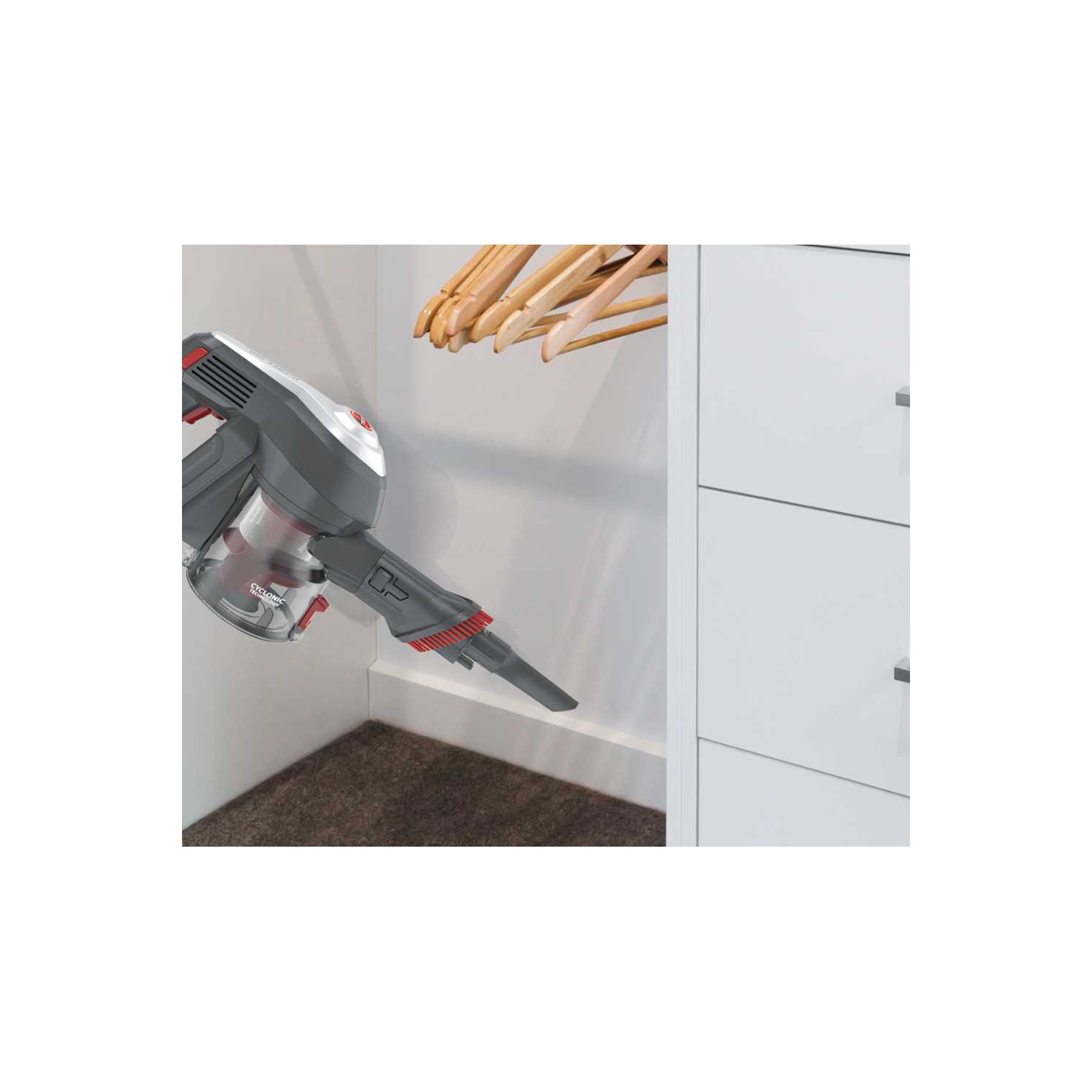 Hoover HF122RPT HFree 100 Cordless Stick Vacuum Cleaner Grey & Red