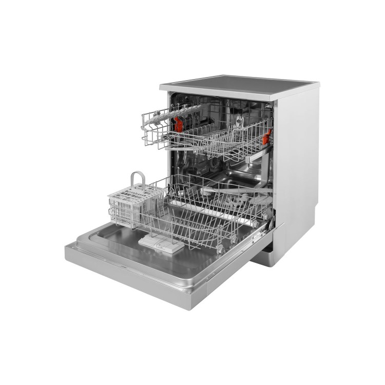 Refurbished Hotpoint Aquarius HFC2B19XUKN 13 Place Freestanding Dishwasher Silver