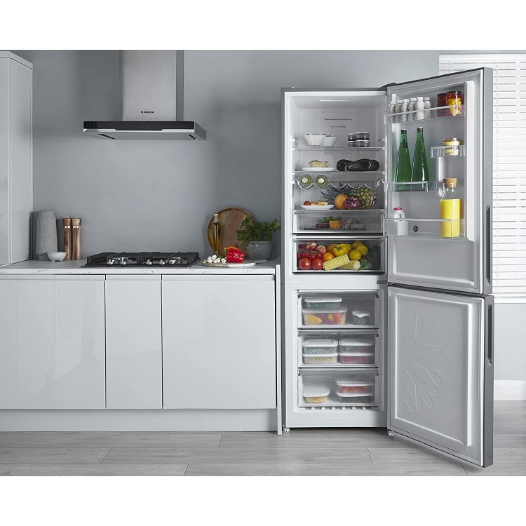 Hoover 317 Litre 70/30 Freestanding Fridge Freezer - Grey