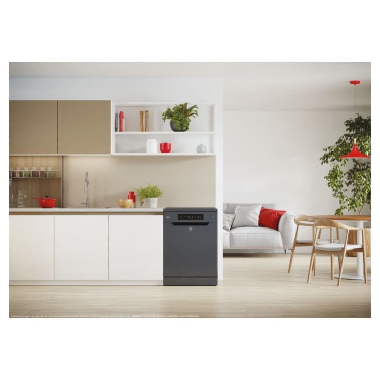 Hoover H-Dish 300 Freestanding Dishwasher - C Rated Graphite