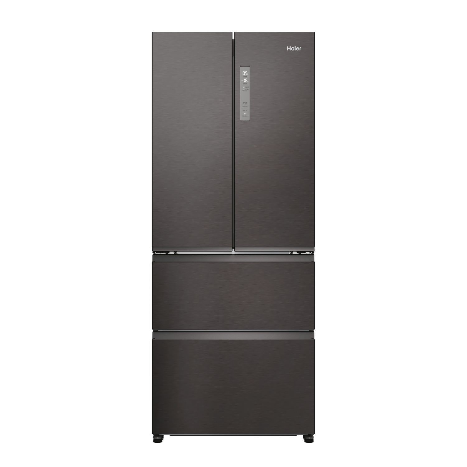 Haier FD 70 Series 3 402 Litre French Style American Fridge Freezer - Dark Inox