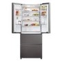 Haier FD 70 Series 3 402 Litre French Style American Fridge Freezer - Dark Inox
