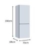 Haier 444 Litre French Style American Fridge Freezer - Platinum Inox
