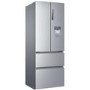 Haier 444 Litre French Style American Fridge Freezer - Platinum Inox