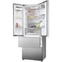 Haier 444 Litre French Style American Fridge Freezer - Platinum Inox