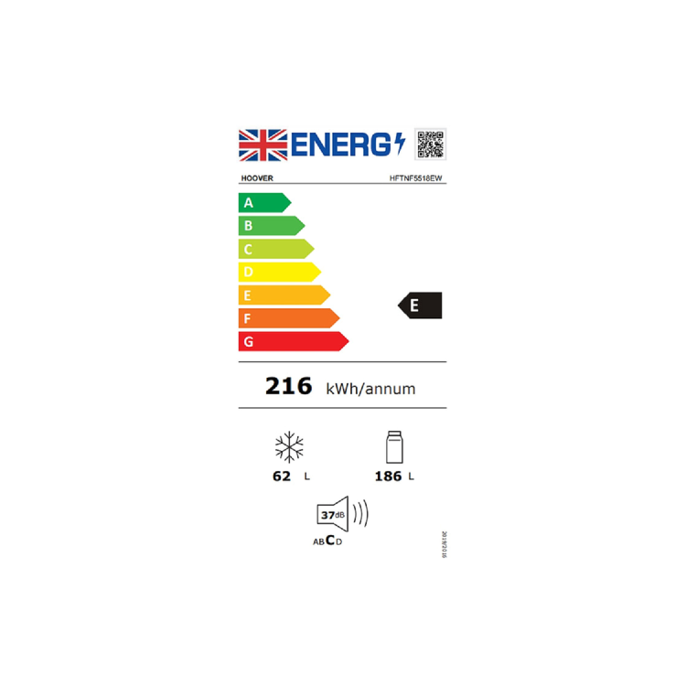 Hoover H-FRIDGE 300 248 Litre 70/30 Integrated Fridge Freezer