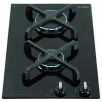 CDA HG3602FR 30cm Domino Two Burner Gas-on-glass Hob Black