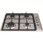 GRADE A1 - As new but box opened - CDA HG6120SS Four Burner Gas Hob With Cast Iron Pan Stands Stainless Steel