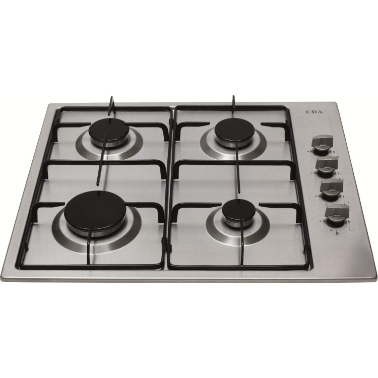 Refurbished CDA HG6150SS 60cm 4 Burner Gas Hob Stainless Steel