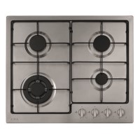 CDA 58cm 4 Burner Gas Hob with Wok Burner - Stainless Steel