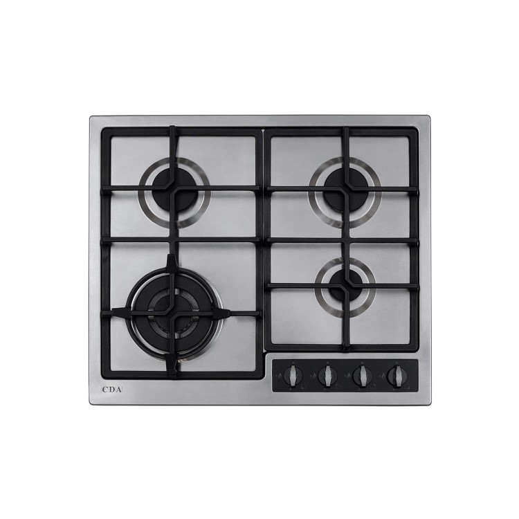 CDA HG6350LSS 58cm Four Burner LPG Gas Hob Stainless Steel